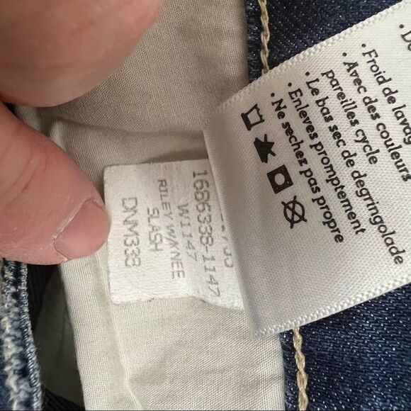 PAIGE Destroyed Riley with Knee Slash Straight Rolled Hem Jeans Brand New! - Picture 12 of 12